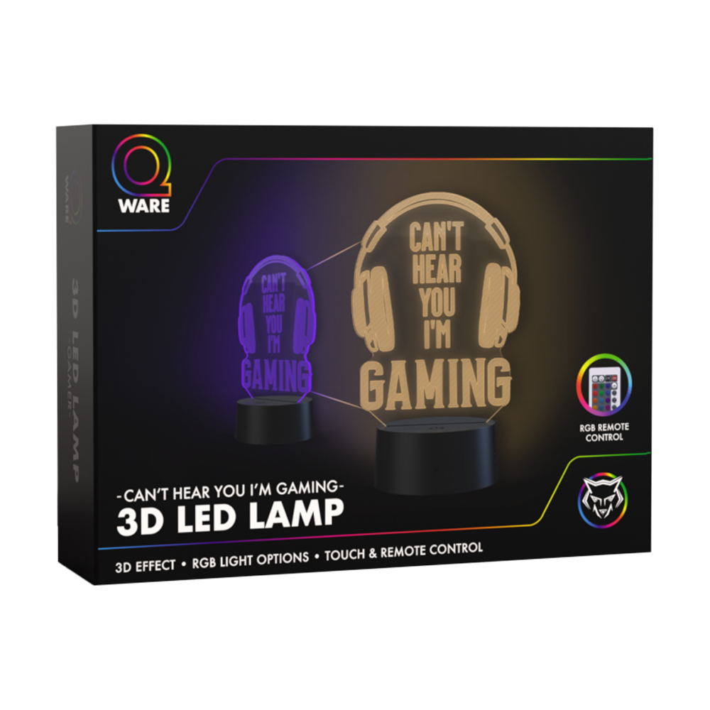 3D Led Lamp - Can't hear you, I'm gaming