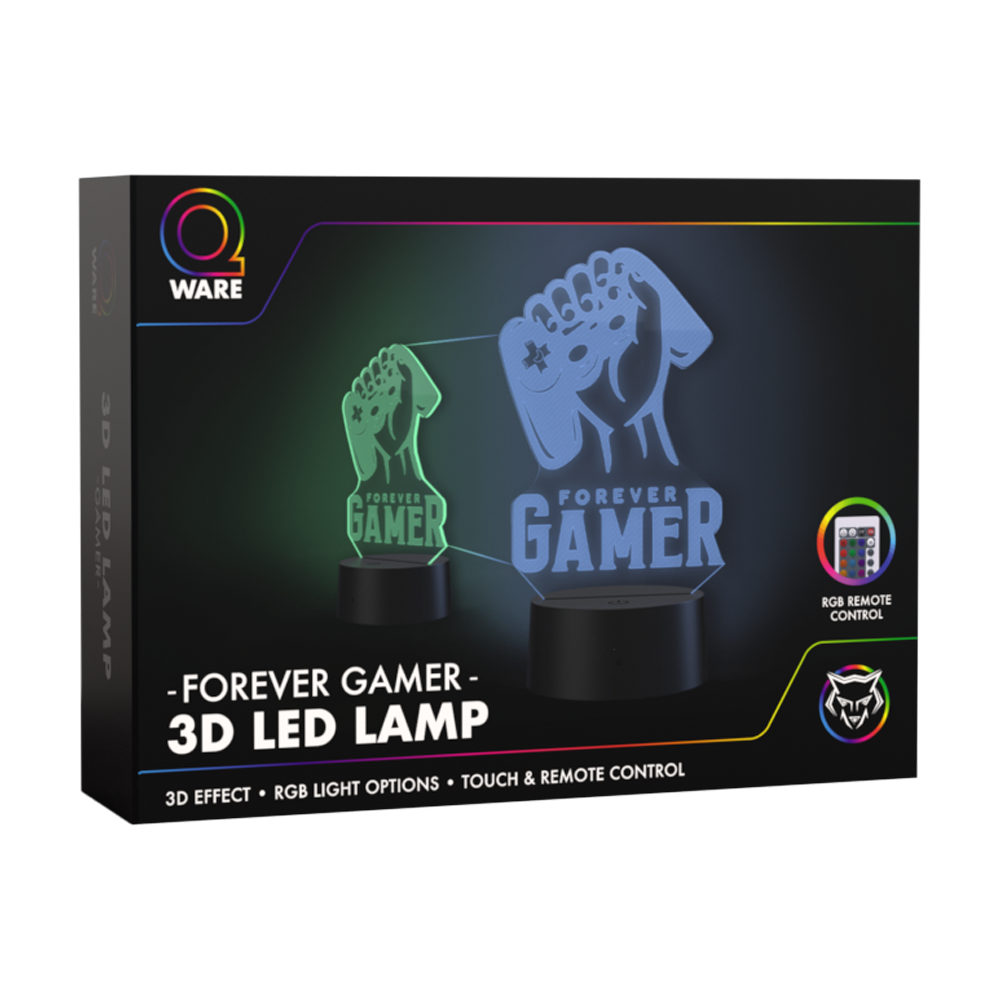 3D Led Lamp - Forever gamer
