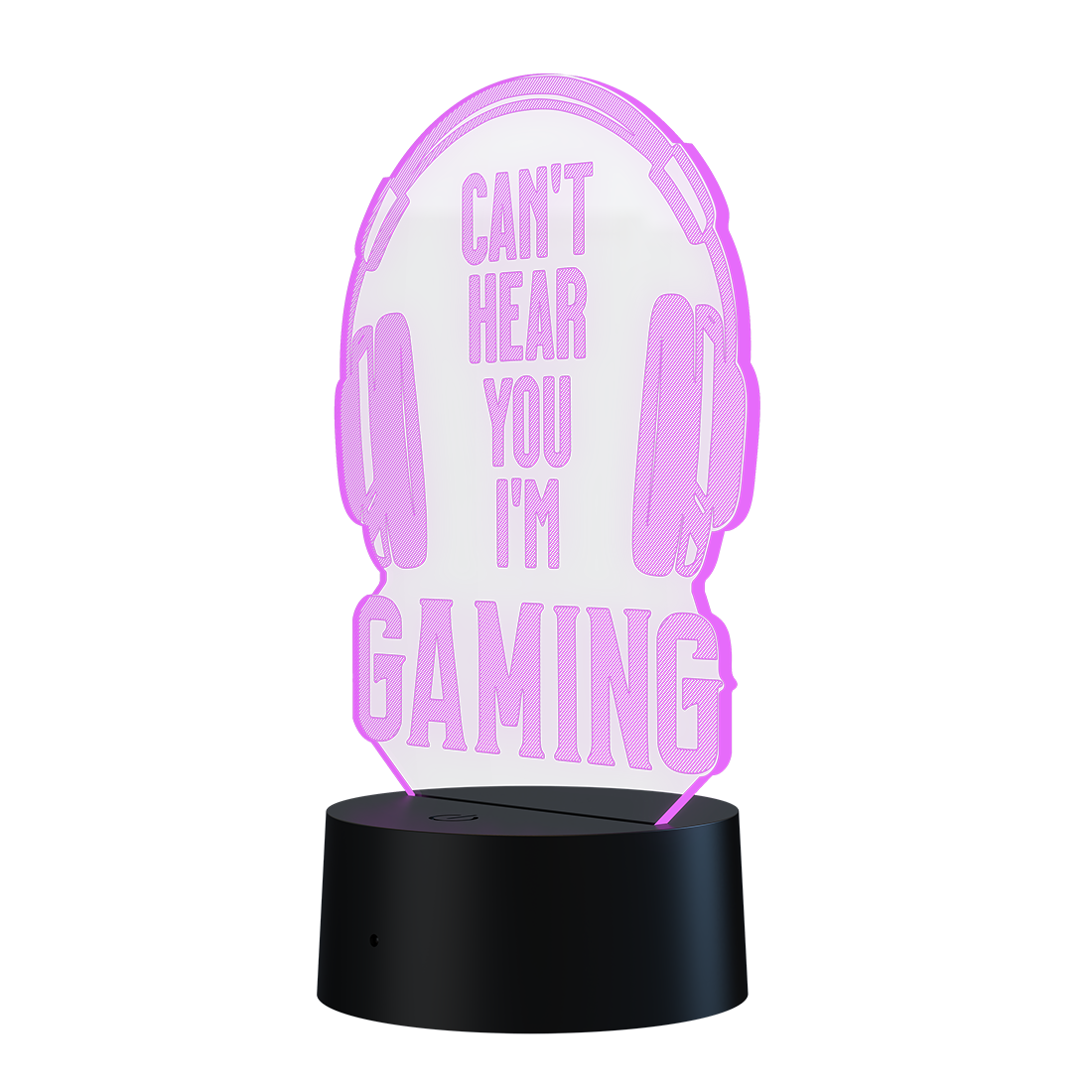 3D Led Lamp - Can't hear you, I'm gaming