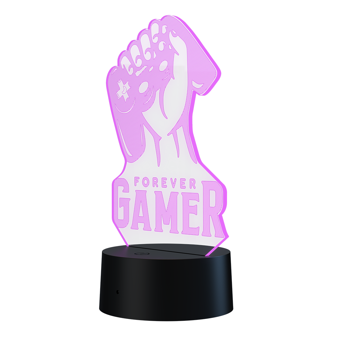 3D Led Lamp - Forever gamer