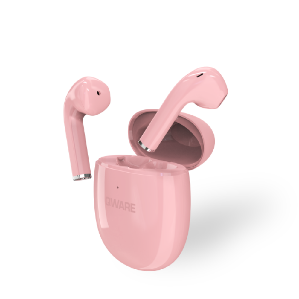 Qware Sound Wireless Earbuds - Roze