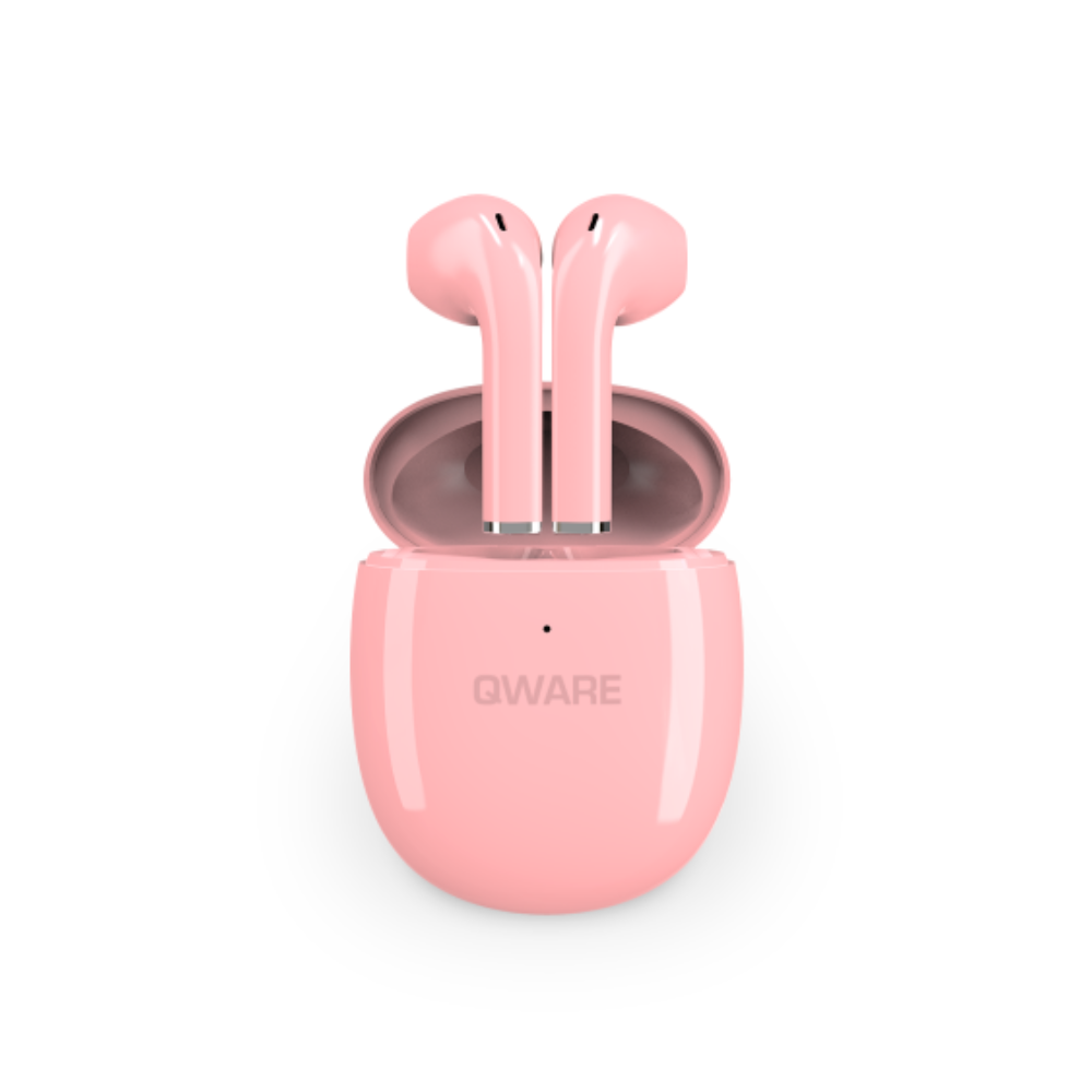 Qware Sound Wireless Earbuds - Roze