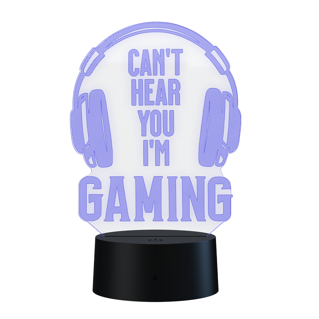 3D Led Lamp - Can't hear you, I'm gaming