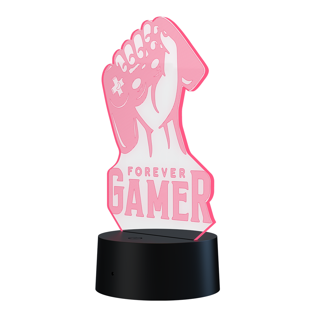 3D Led Lamp - Forever gamer