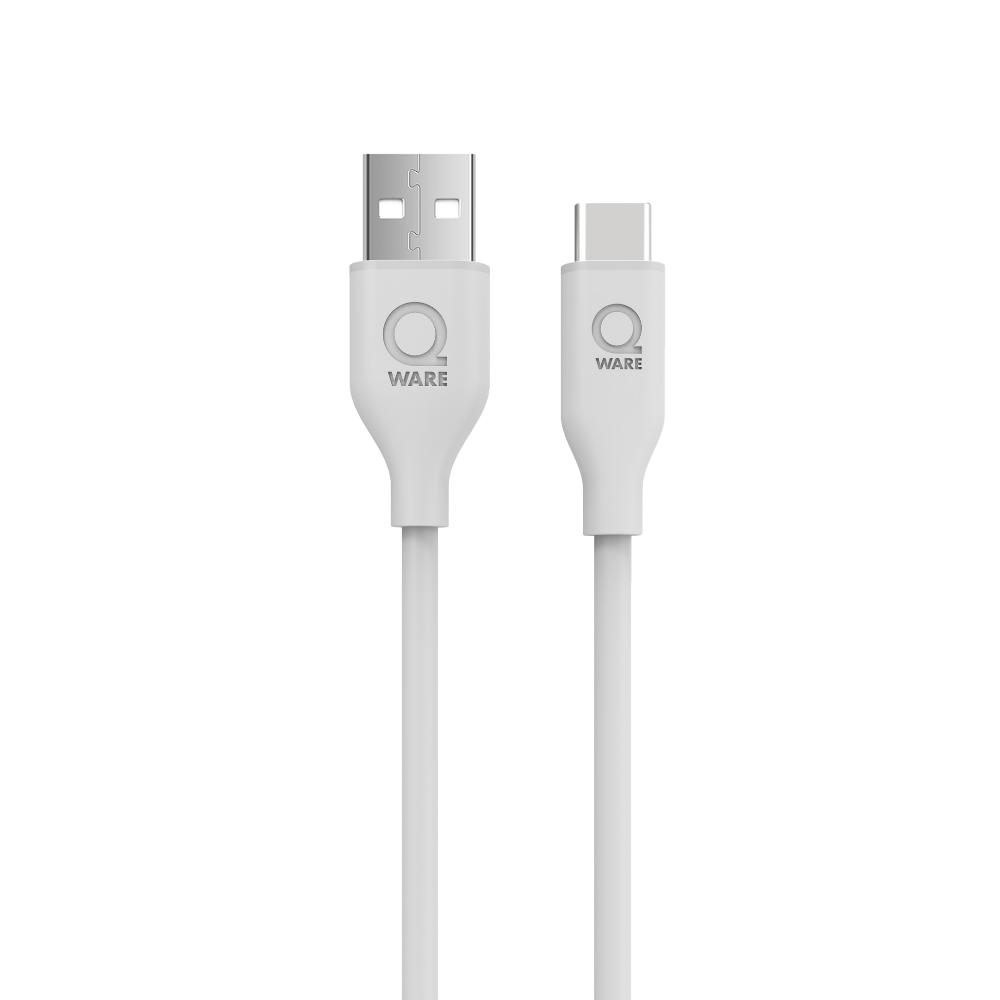 Qware USB-A to USB-C Cable - White