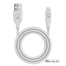 Load image into Gallery viewer, Qware USB-A to 8-Pins/Lightning Charge Cable - White

