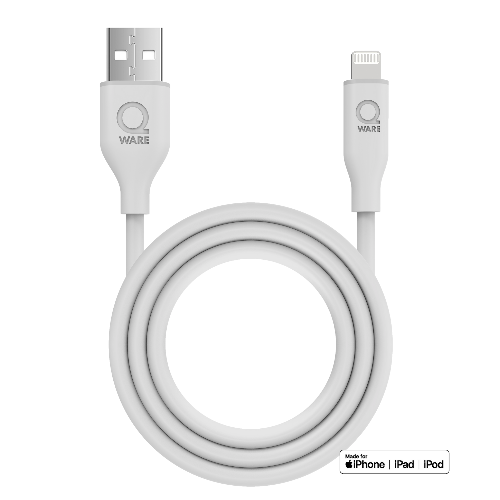 Qware USB-A to 8-Pins/Lightning Charge Cable - White