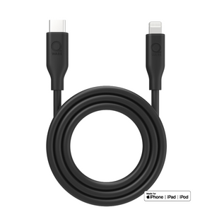 Qware USB-C to 8-Pins/Lightning Fast-Charge Cable - Black