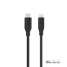 Load image into Gallery viewer, Qware USB-C to 8-Pins/Lightning Fast-Charge Cable - Black
