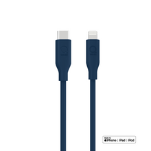 Load image into Gallery viewer, Qware USB-C to 8-Pins/Lightning Fast-Charge Cable - Blue
