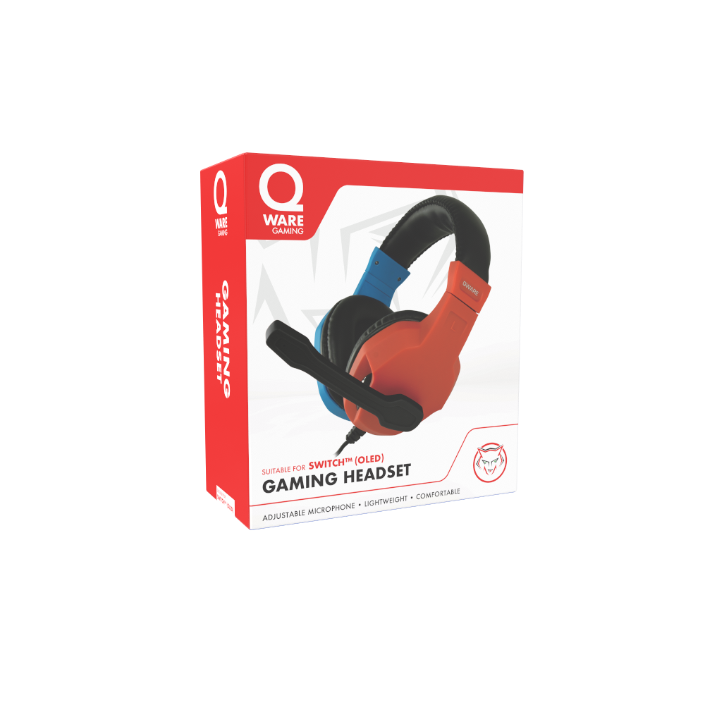 Qware Switch Gaming Headset - Blauw/Rood