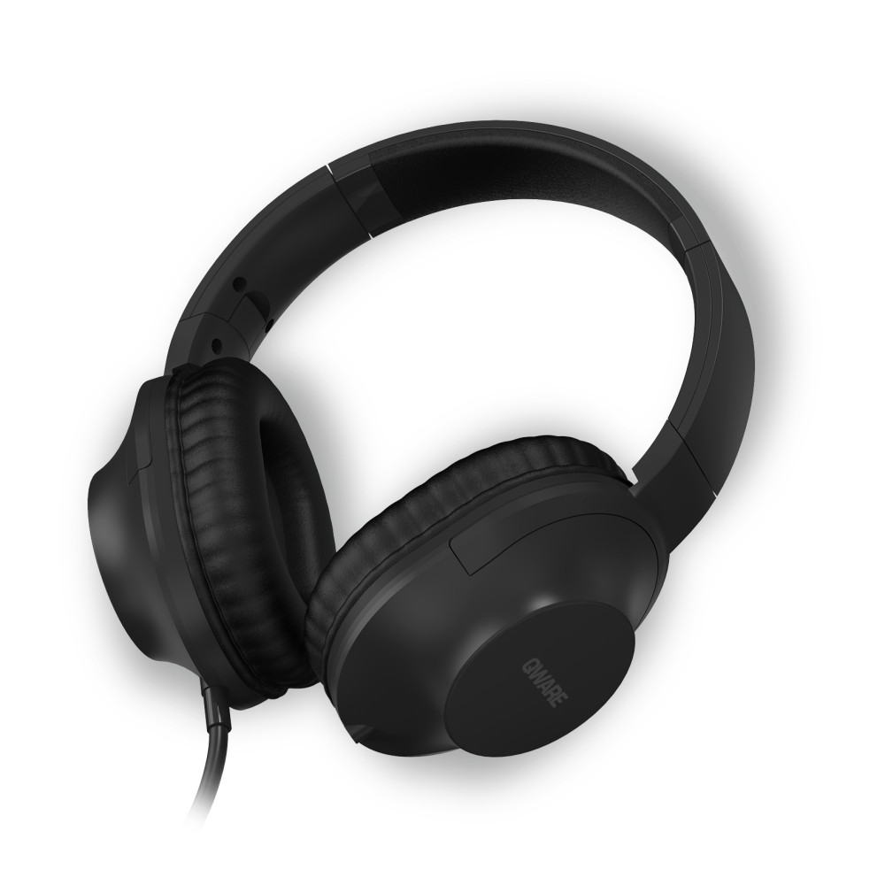 Qware Sound Wired Headphone - Zwart