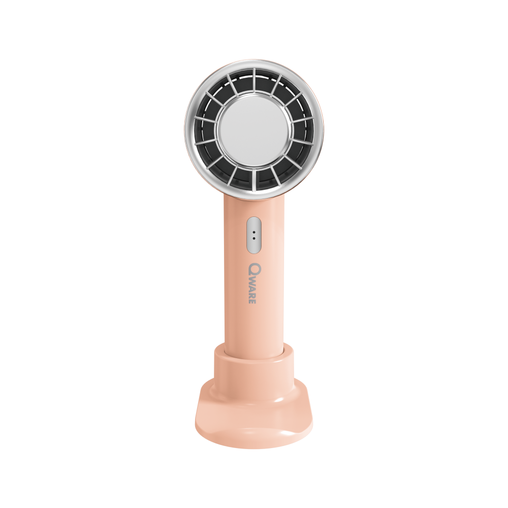 Qware - Handheld Ice Fan - Pink